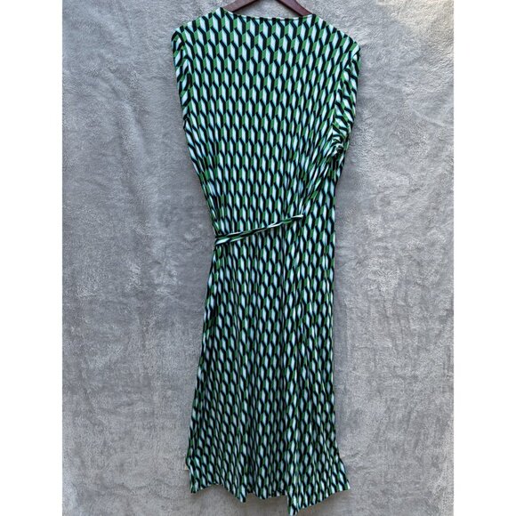 Diane Von Furstenberg x Target XL Green Wrap Dress Knit Midi Long Sleeve - Picture 3 of 11
